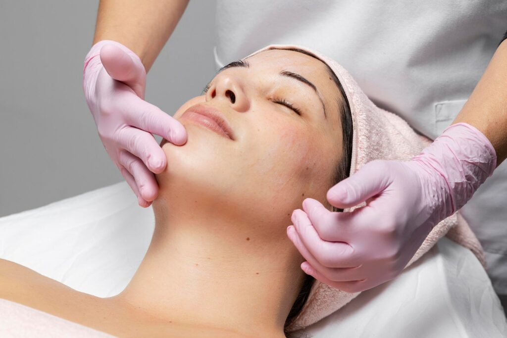 woman relaxing beauty salon